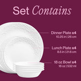 Corelle® Bella Faenza 12-piece Dinnerware Set, Service for 4