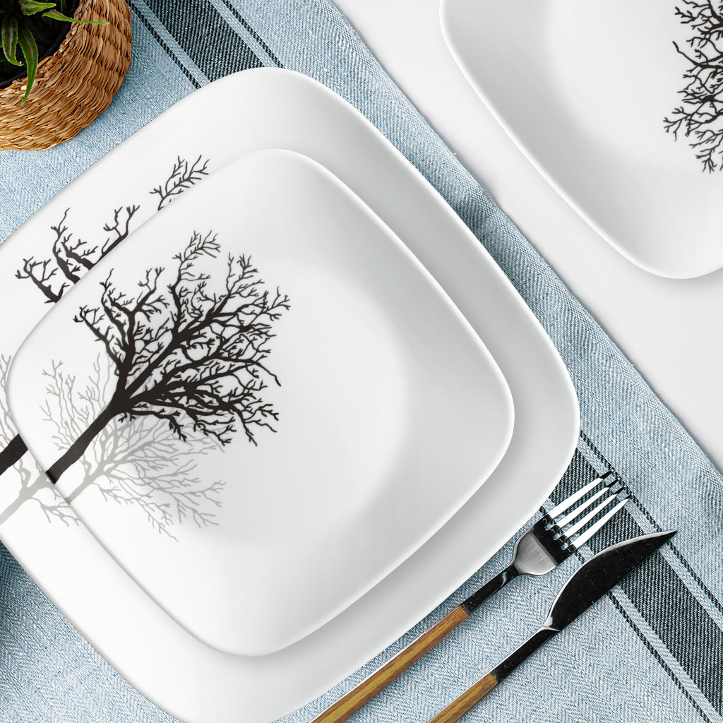 Corelle® Timber Shadows 12-Piece Dinnerware Set | Lightweight