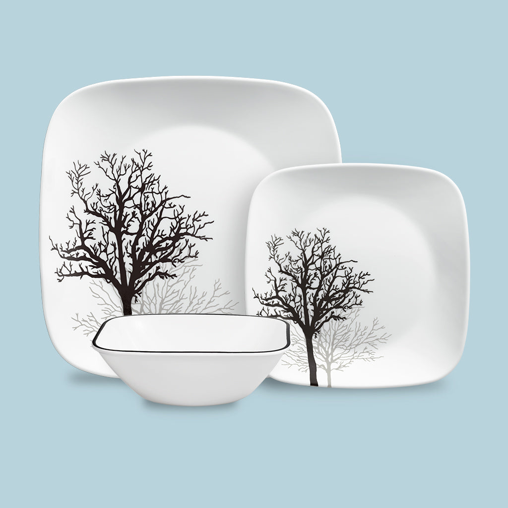 Corelle® Timber Shadows 12-Piece Dinnerware Set | Lightweight