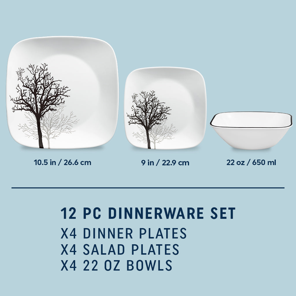 Corelle® Timber Shadows 18-piece Dinnerware Set, Service for 6