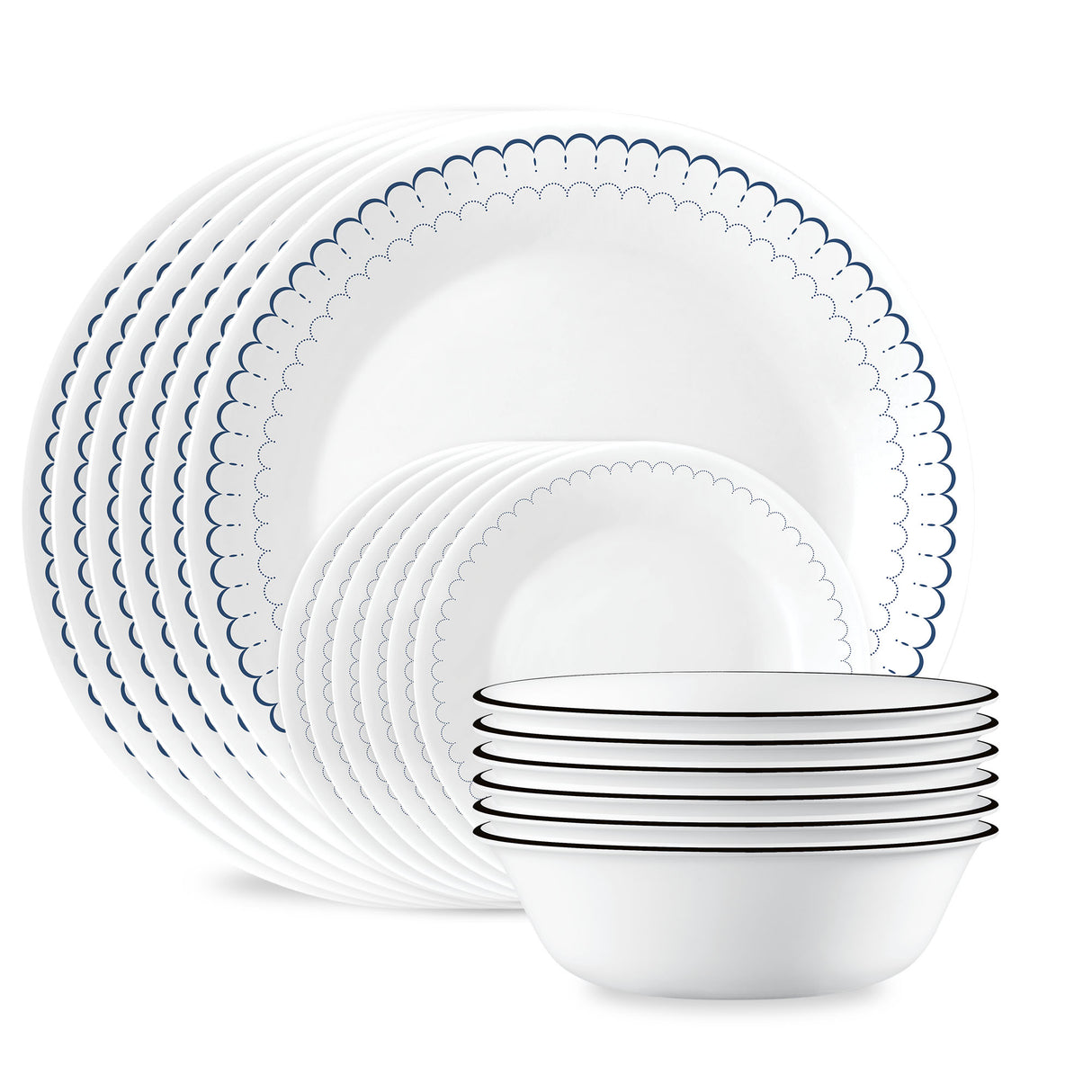 Corelle® Caspian Lace 18-piece Dinnerware Set, Service for 6