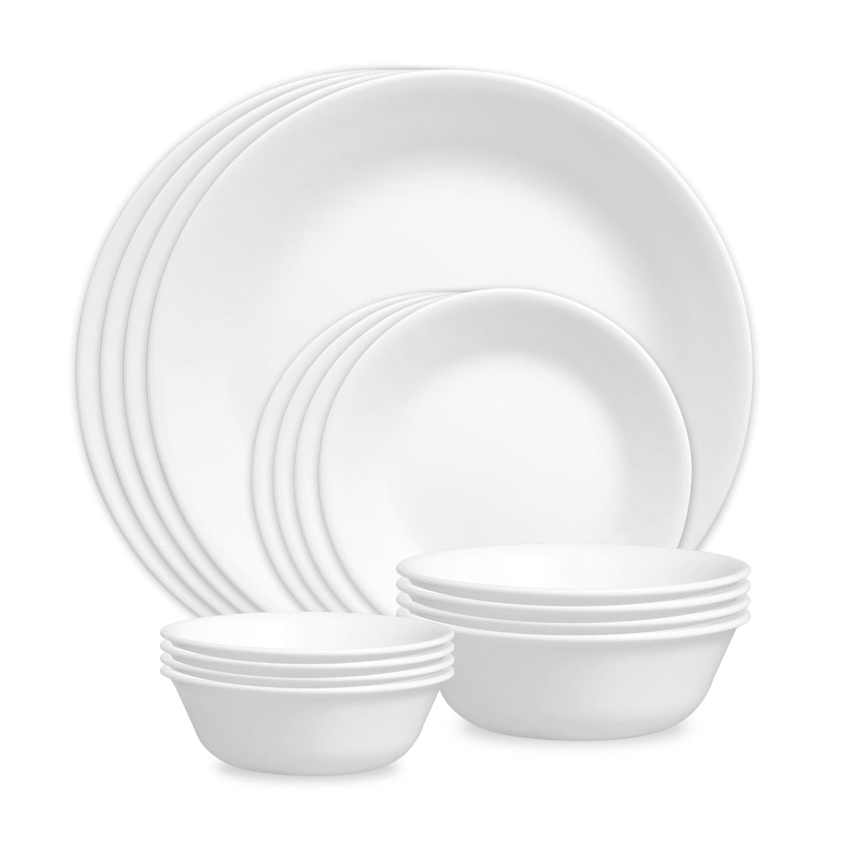 White 16-Piece Dinnerware Set for 4 | Corelle Winter Frost White