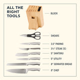 Chicago Cutlery 12-piece Block Set showing all pieces in set