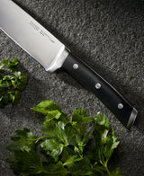 Damen Chef Knife on counter with parsley