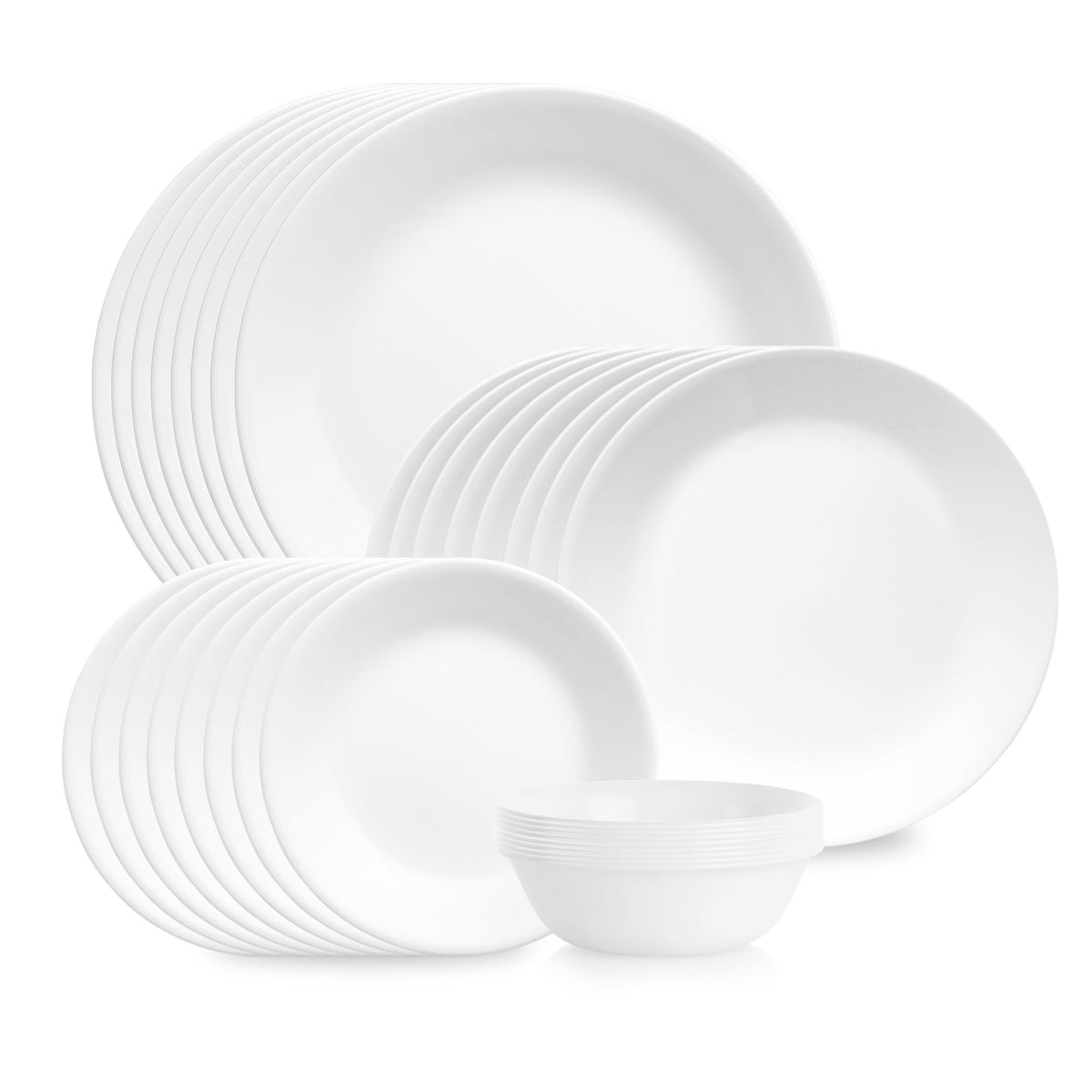 Corelle White 32-piece Dinnerware Set, Service for 8