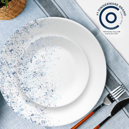 Corelle Indigo Speckle 18-piece Dinnerware Set, Service for 6 - Thumbnail 3