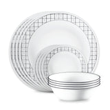 Corelle® Delicate Grid 12-piece Dinnerware Set, Service for 4