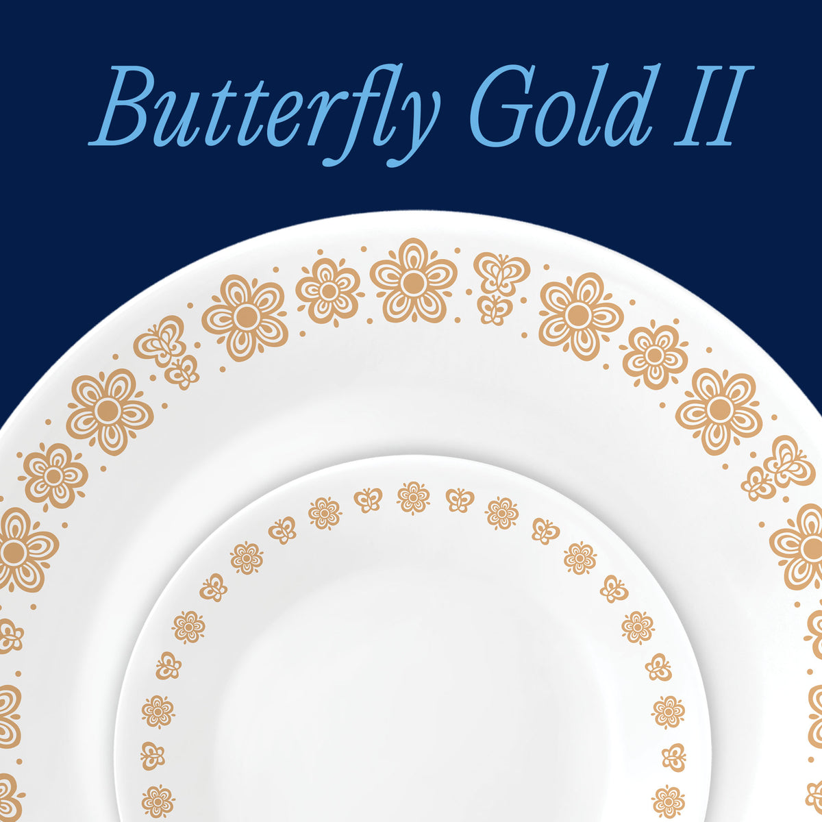 Corelle® Butterfly Gold II 18-piece Dinnerware Set, Service for 6