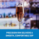 Ocean Glass Sondria Champagne Flute Glasses (4-pieces), 7.25-ounce, Dishwasher Safe