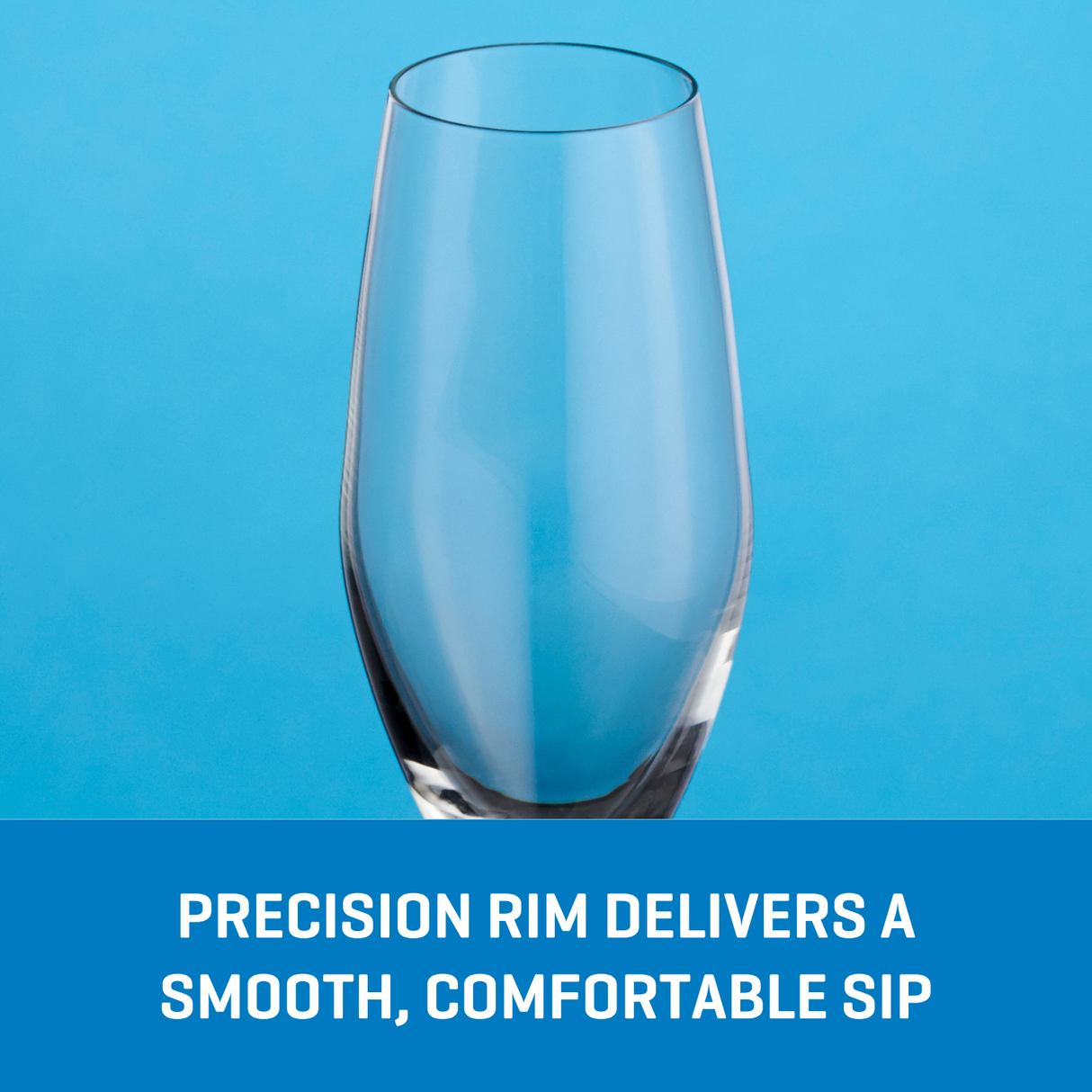 Ocean Glass Sondria Champagne Flute Glasses (4-pieces), 7.25-ounce, Dishwasher Safe