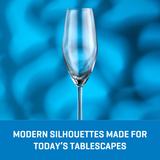 Ocean Glass Sondria Champagne Flute Glasses (4-pieces), 7.25-ounce, Dishwasher Safe