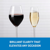 Ocean Glass Sondria Champagne Flute Glasses (4-pieces), 7.25-ounce, Dishwasher Safe