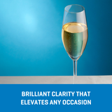 Ocean Glass Sondria Champagne Flute Glasses (4-pieces), 7.25-ounce, Dishwasher Safe