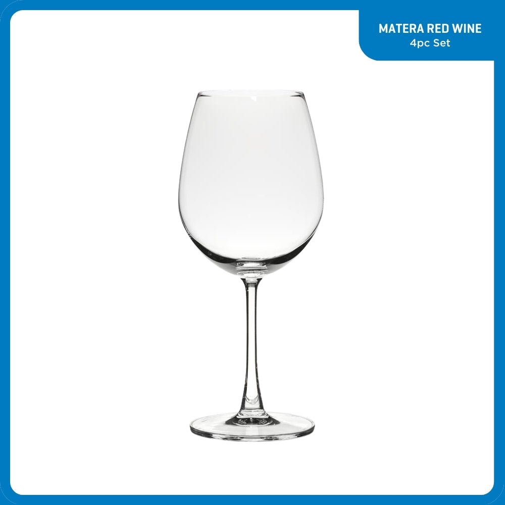 Ocean Glass Matera Red Wine Glasses (4-Pieces), 20-ounce, dishwasher safe