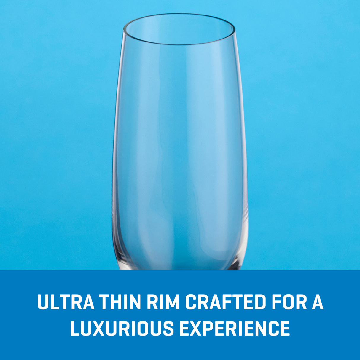 Ocean Glass Matera Champagne Flutes (4-Pieces), 7-ounce, dishwasher safe