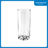 Ocean Glass Cienna Long Drink Glasses (4-Pieces), 14.5-ounce, dishwasher Safe