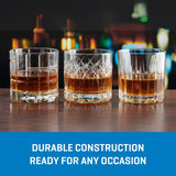 Ocean Glass Traze FTR Rocks Glasses (4-Pieces), 12-ounce, Dishwasher Safe