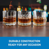 Ocean Glass Traze PST Rocks Glasses (4-Pieces), 12-ounce, Dishwasher Safe