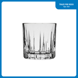 Ocean Glass Traze PRE Rocks Glasses (4-Pieces), 12-ounce, Dishwasher Safe