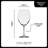 Lucaris Bangkok Bliss Bordeaux Glasses (4-Pieces), 25-ounce, Dishwasher Safe, Lead-free Crystalline