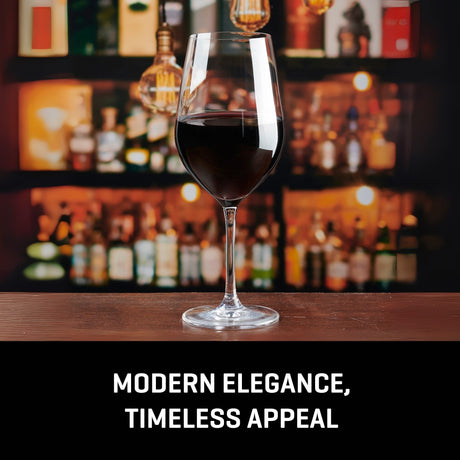 Lucaris Tokyo Temptation Cabernet Glasses (4-Pieces), 16-ounce, Dishwasher Safe, Lead-free Crystalline