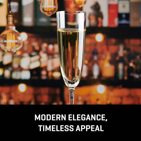 Lucaris Tokyo Temptation Champagne Glasses (4-Pieces), 5-ounce, Dishwasher Safe, Lead-free Crystalline