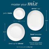 Corelle® Winter Frost White 38-piece Dinnerware Set, Service for 12