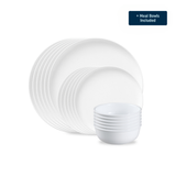 Corelle® Modern Rounds Dinnerware Set – Service for 6 + Meal Bowls