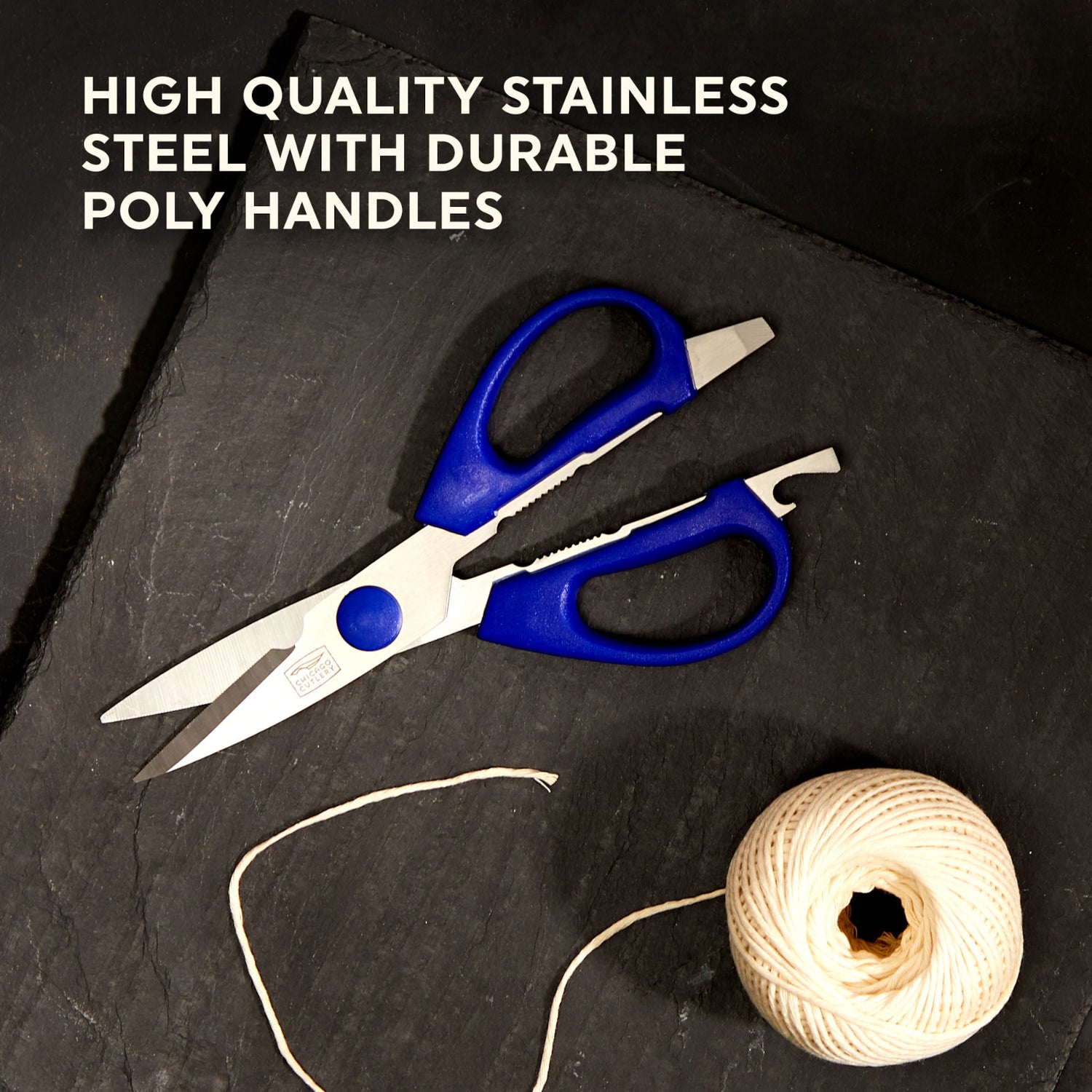 Chicago Cutlery scissor with text high quality stainless steel with durable poly handles