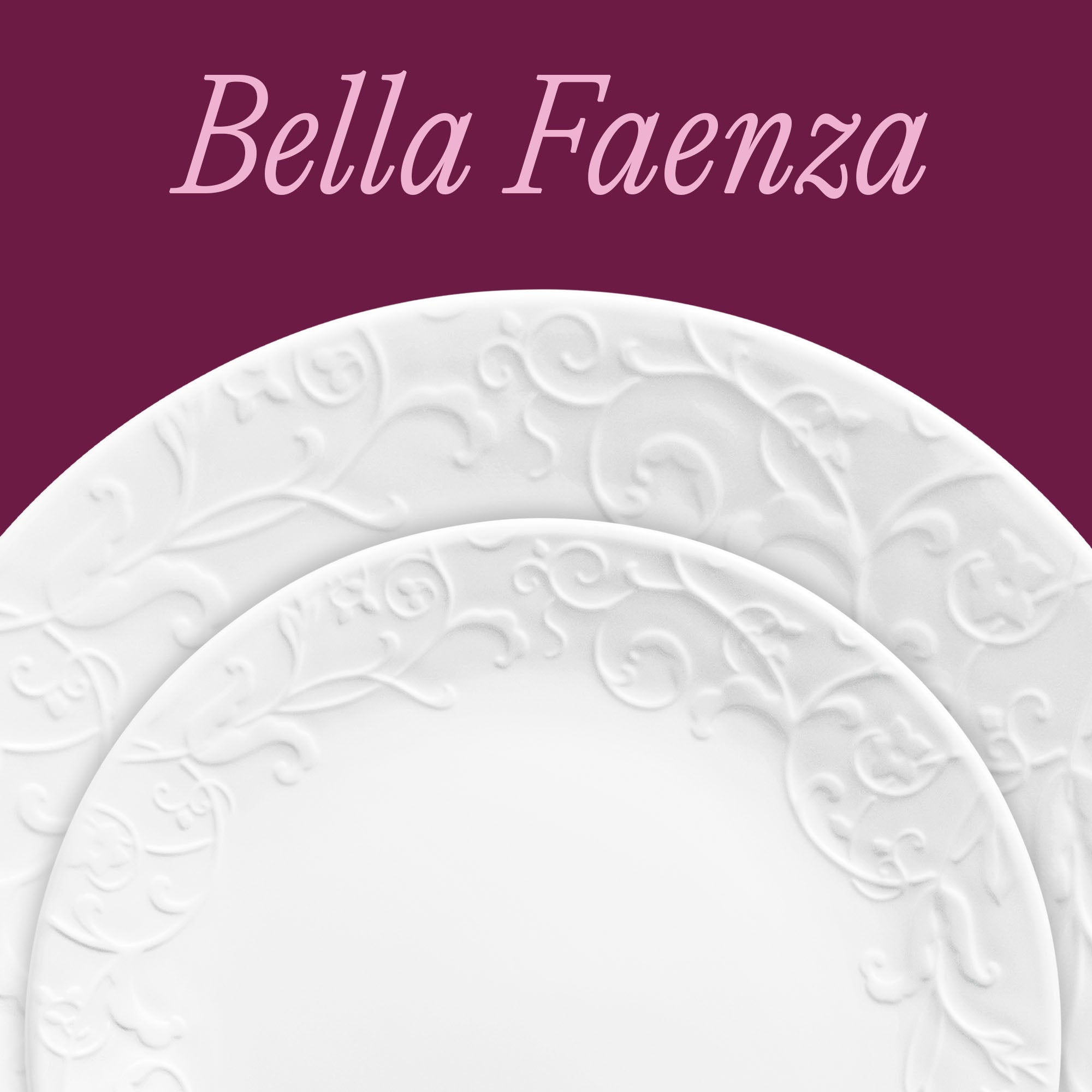 Embossed White 18-Piece Dinnerware Set for 6 | Corelle Bella Faenza
