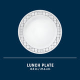 Corelle® Delicate Grid 8.5" Lunch Plate, 6-pack