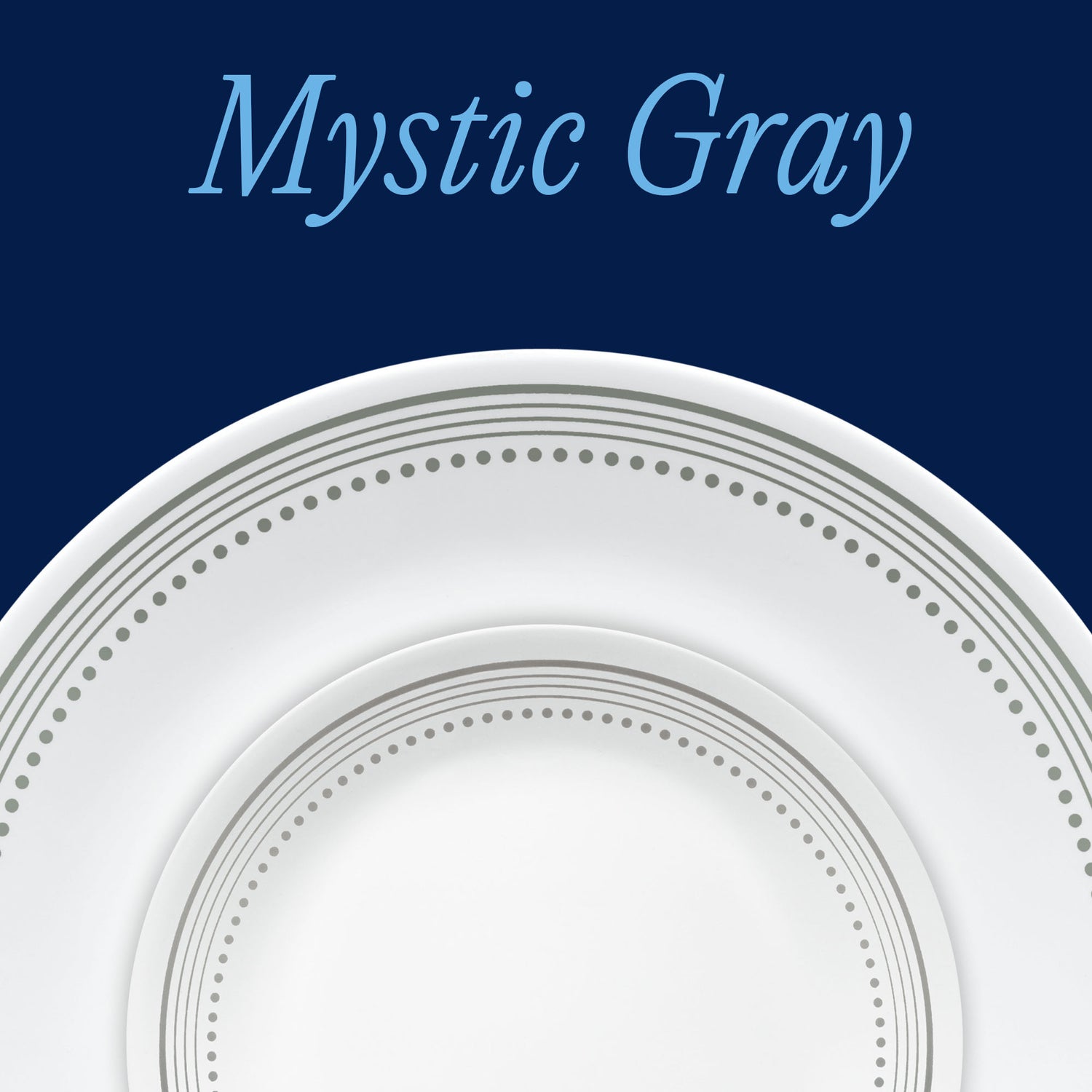 Corelle® Mystic Gray 18-piece Mugless Dinnerware Set, Service for 6