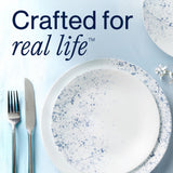 Corelle® Indigo Speckle 18-piece Dinnerware Set, Service for 6