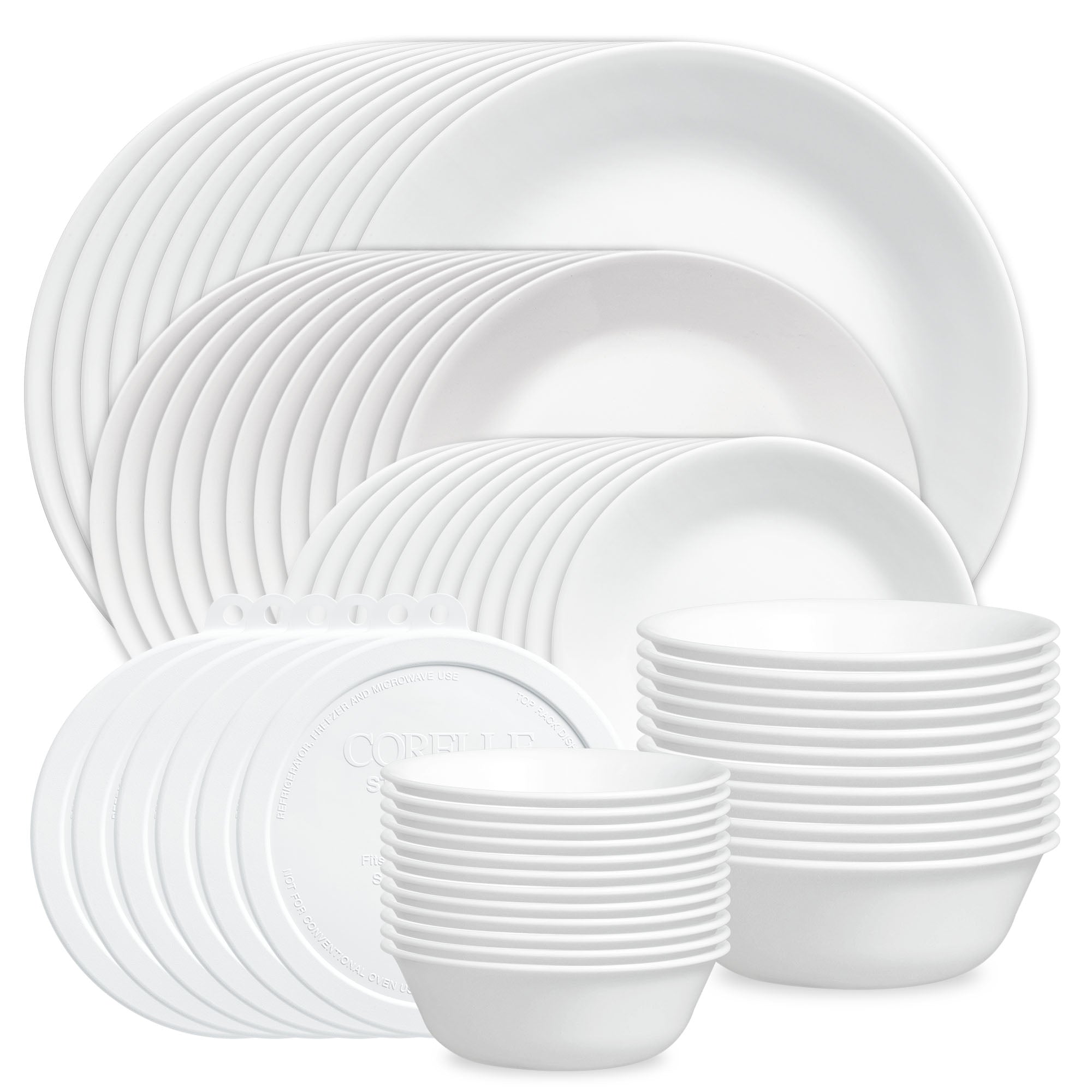  Commodore 大皿セール Corelle® Winter Frost White 66-piece Dinnerware Set, Service for 12