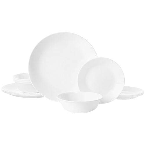 Corelle® Winter Frost White 12-piece Dinnerware Set, Service for 4