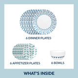 Corelle® Global Collection Northern Pines 18-piece Dinnerware Set, Service for 6