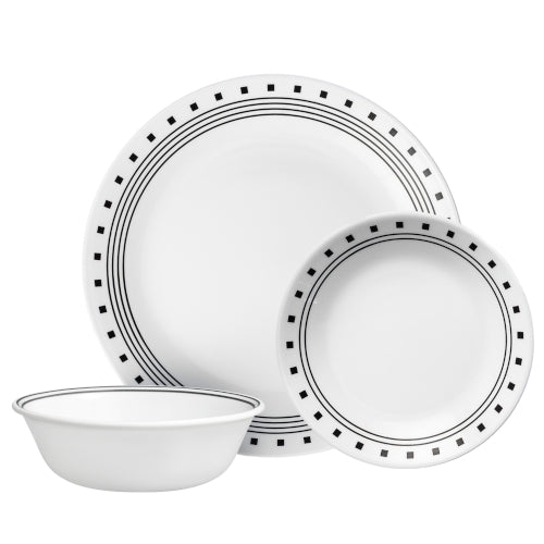 Corelle City Block 18-piece Mugless Dinnerware Set, Service for 6 - Thumbnail 2