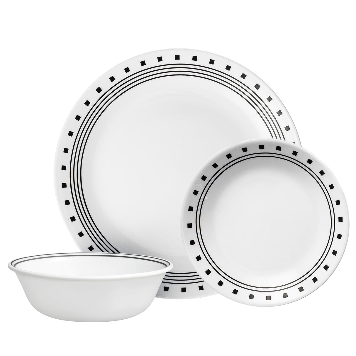 Corelle® City Block 12-piece Dinnerware Set, Service for 4