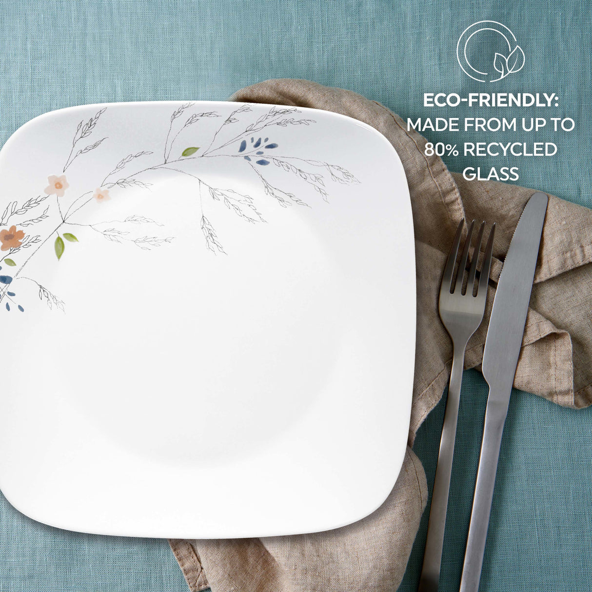 Corelle® Adlyn 16piece Mugless Dinnerware Set, Service for 4