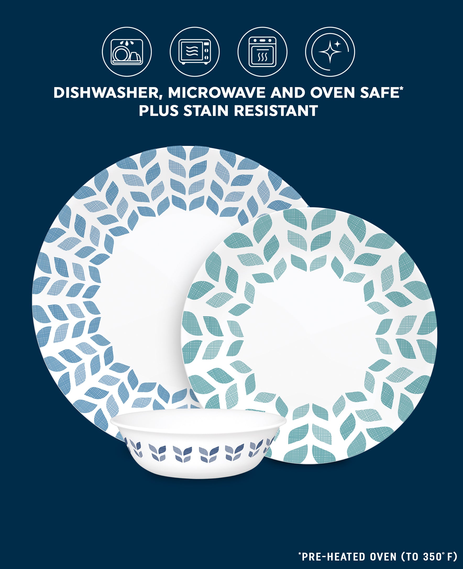 Corelle Global Collection Northern Pines 12-piece Dinnerware Set, Service for 4