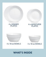 Corelle Winter Frost White 16 Pc Dinnerware Set: Elegant Dining Essentials 3 Corelle Winter Frost White 16 Pc Dinnerware Set: Elegant Dining Essentials