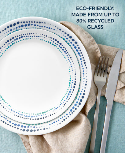 Corelle Ocean Blues 12-piece Dinnerware Set, Service for 4 - Thumbnail 3