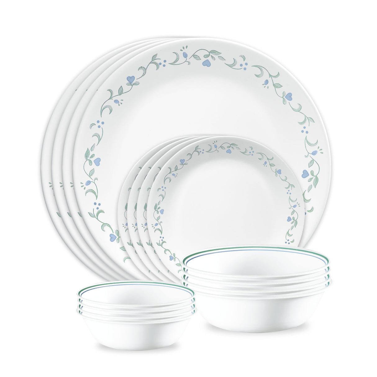 Corelle® Country Cottage 16-piece Mugless Dinnerware Set, Service for