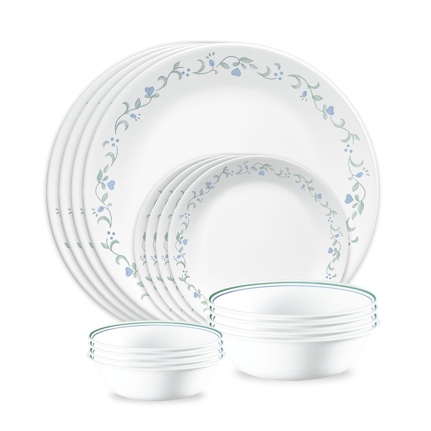 Corelle® Country Cottage 16-piece Mugless Dinnerware Set, Service for 4
