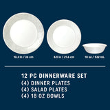 Corelle® Knox 12-piece Dinnerware Set, Service for 4
