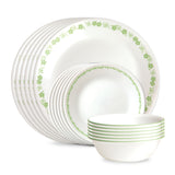 Corelle® Spring Blossom Green 18-piece Dinnerware Set, Service for 6