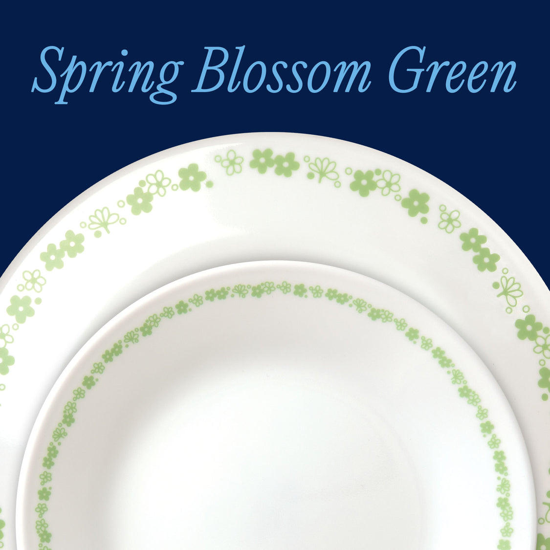 Vintage Floral 18-Piece Dinnerware Set for 6 | Corelle Spring Blossom Green