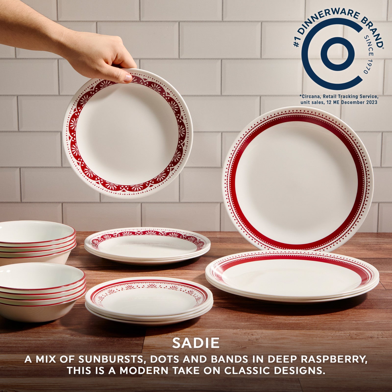 Corelle Sadie 18 Piece Dinnerware Set Service for 6