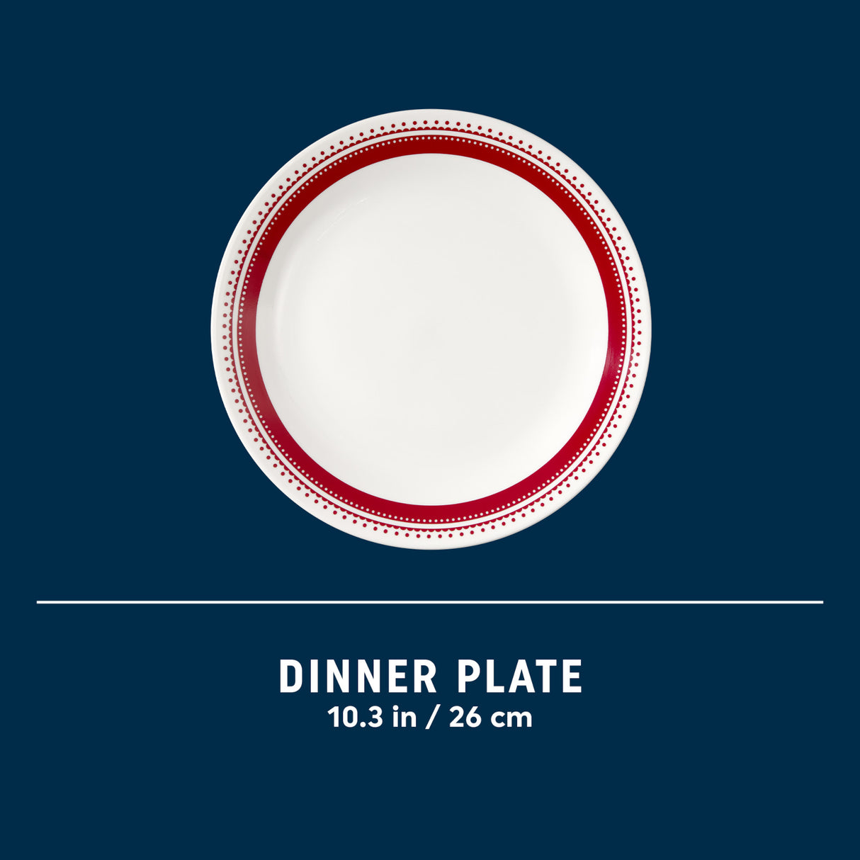 image of Sadie dinnerplate with dimension of 10.3"