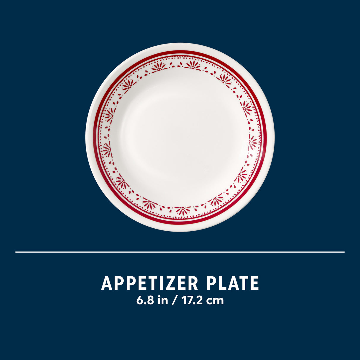 image of Sadie appetizer plate with dimension